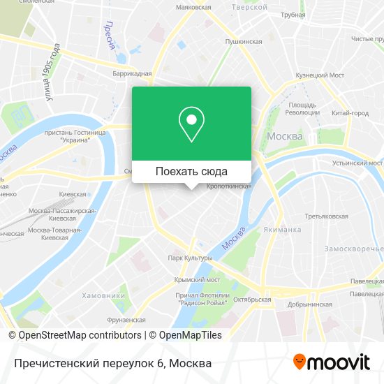 Карта Пречистенский переулок 6