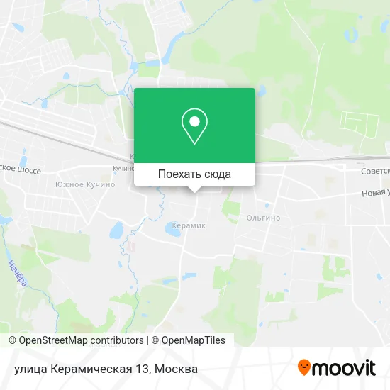 Карта улица Керамическая 13