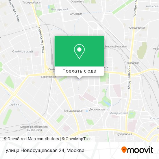 Карта улица Новосущевская 24