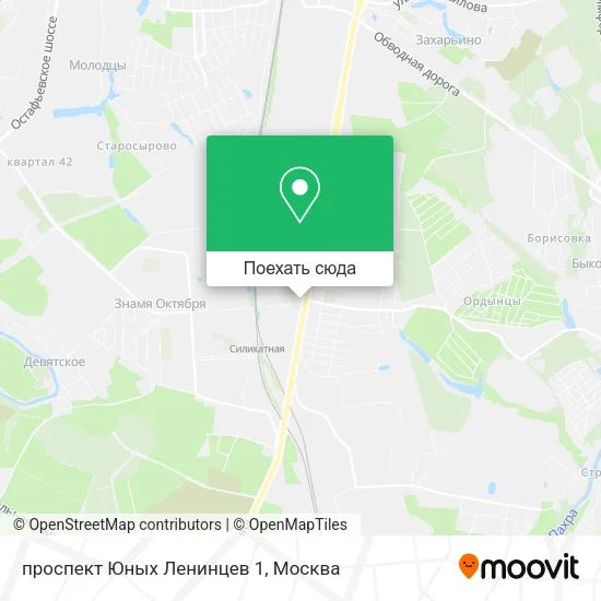 Карта проспект Юных Ленинцев 1