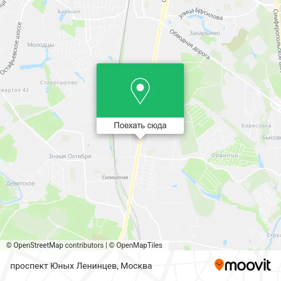 Карта проспект Юных Ленинцев