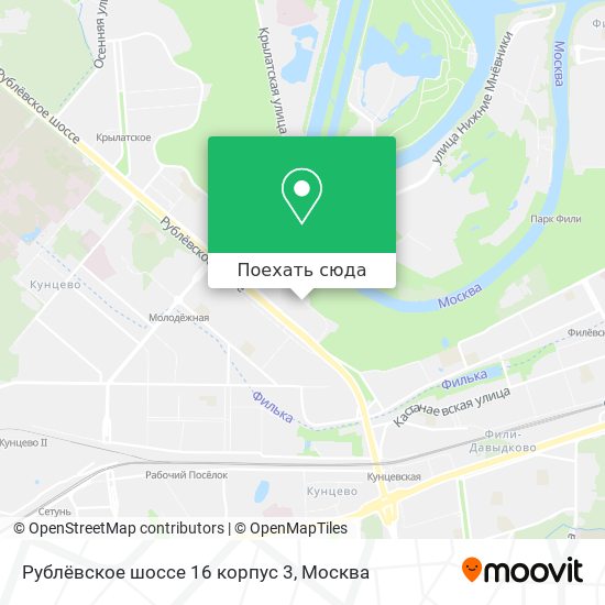 Карта Рублёвское шоссе 16 корпус 3