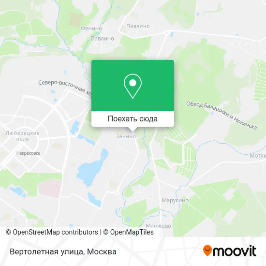 Карта Вертолетная улица