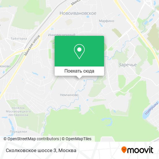 Карта Сколковское шоссе 3