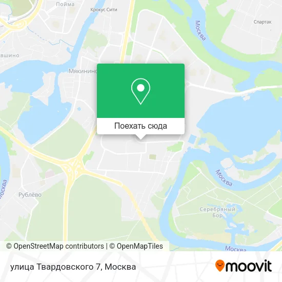Карта улица Твардовского 7