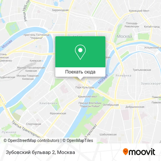 Карта Зубовский бульвар 2