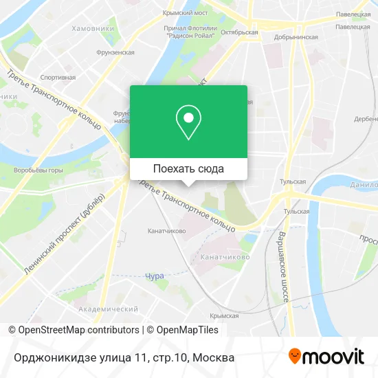 Карта Орджоникидзе улица 11, стр.10