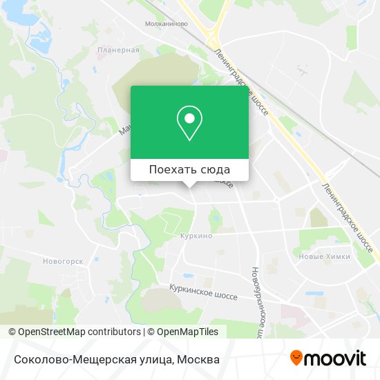 Карта Соколово-Мещерская улица