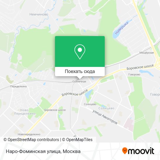 Карта Наро-Фоминская улица