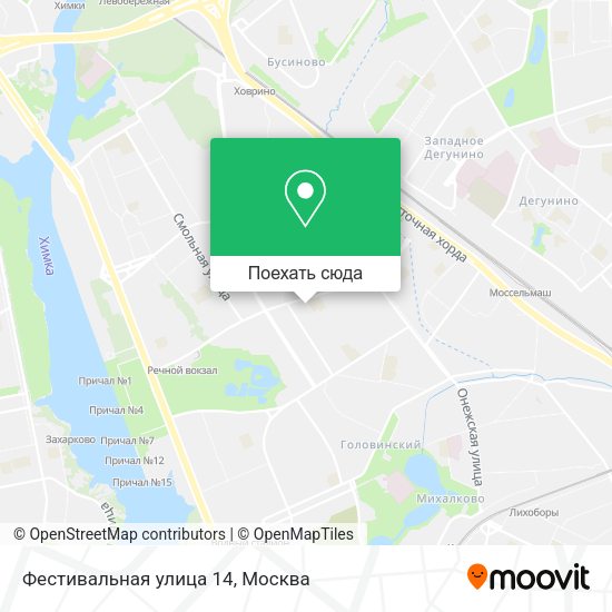 Карта Фестивальная улица 14