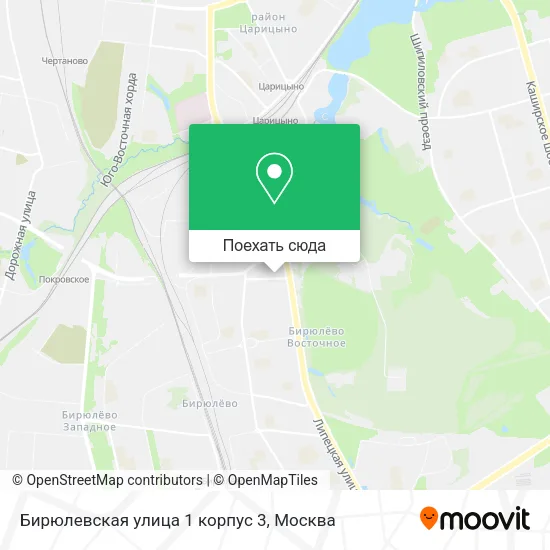 Карта Бирюлевская улица 1 корпус 3