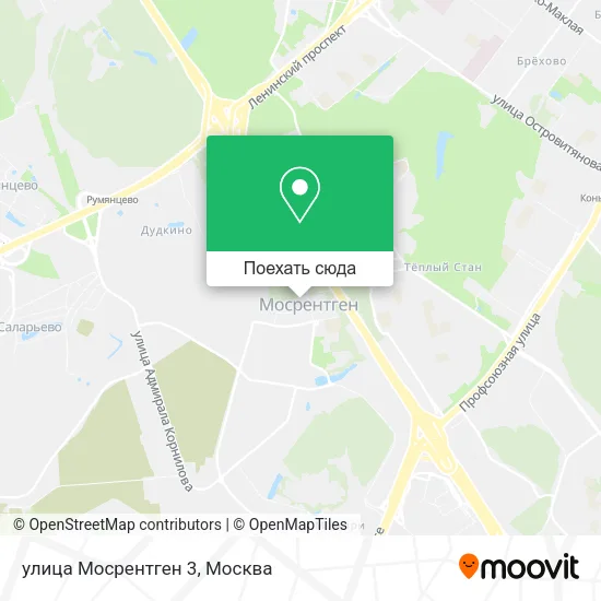 Карта улица Мосрентген 3
