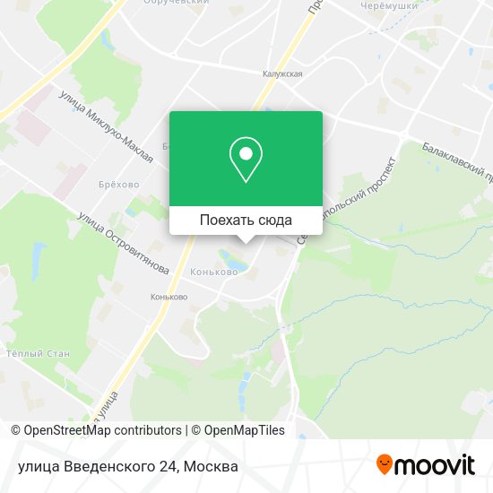 Карта улица Введенского 24