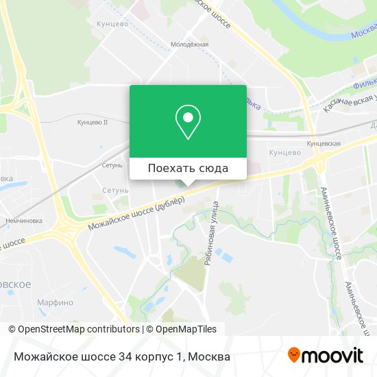 Карта Можайское шоссе 34 корпус 1