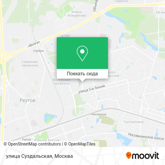 Карта улица Суздальская