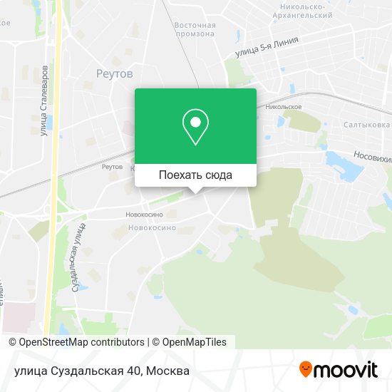 Карта улица Суздальская 40