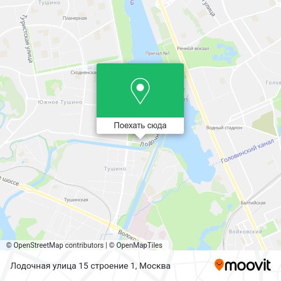 Карта Лодочная улица 15 строение 1