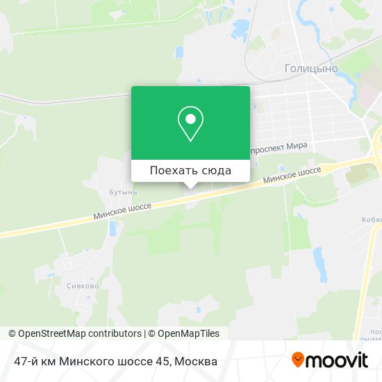 Карта 47-й км Минского шоссе 45
