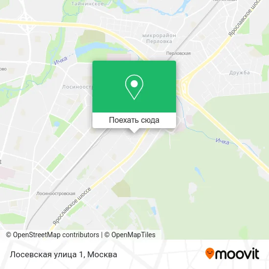 Карта Лосевская улица 1