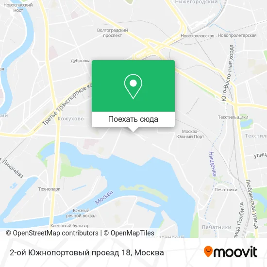Карта 2-ой Южнопортовый проезд 18