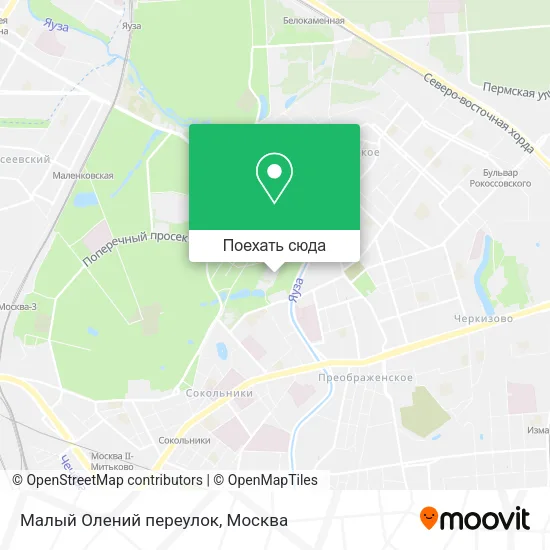 Карта Малый Олений переулок