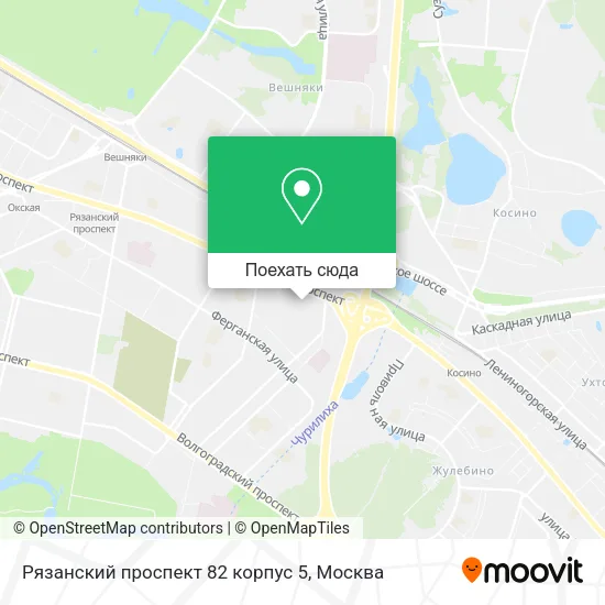 Карта Рязанский проспект 82 корпус 5