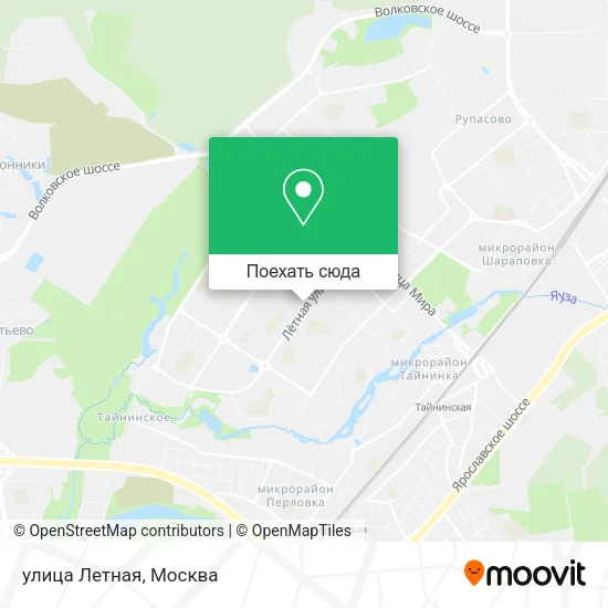 Карта улица Летная