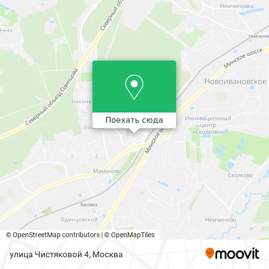 Карта улица Чистяковой 4