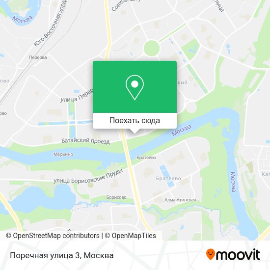 Карта Поречная улица 3