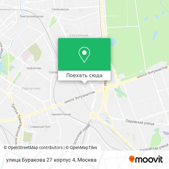 Карта улица Буракова 27 корпус 4