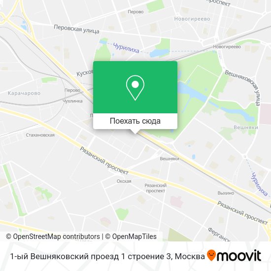 Карта 1-ый Вешняковский проезд 1 строение 3