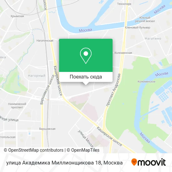 Карта улица Академика Миллионщикова 18
