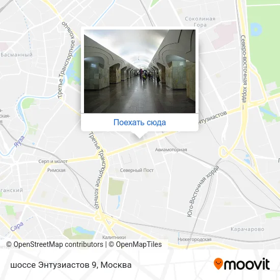 Карта шоссе Энтузиастов 9