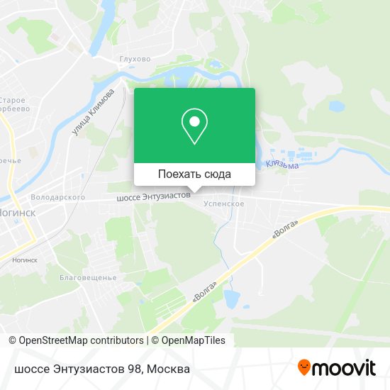 Карта шоссе Энтузиастов 98