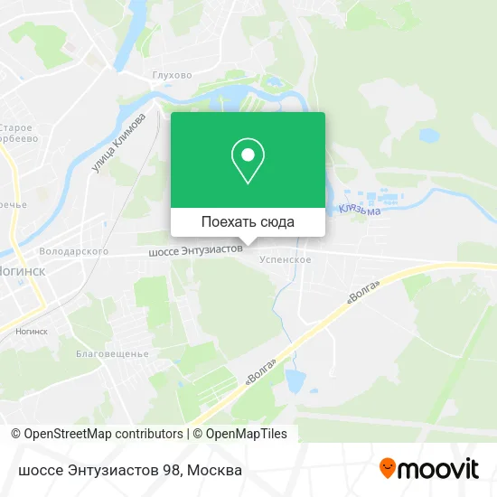 Карта шоссе Энтузиастов 98