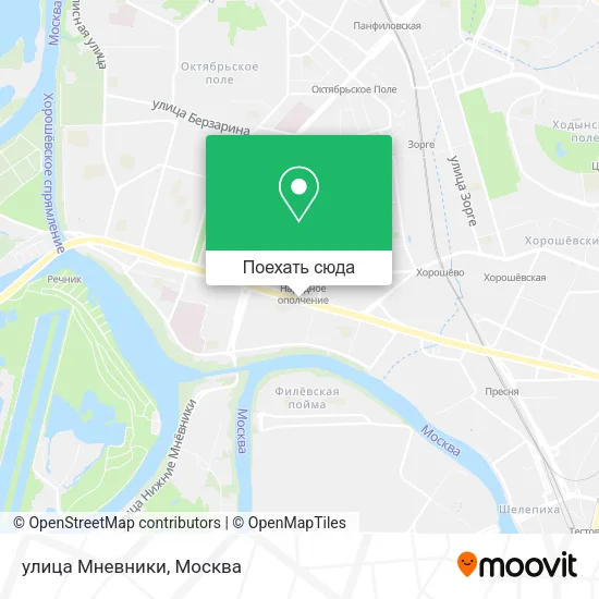 Карта улица Мневники