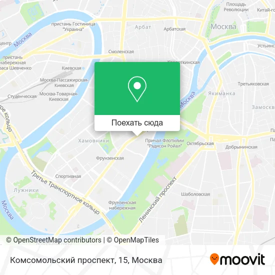 Карта Комсомольский проспект, 15