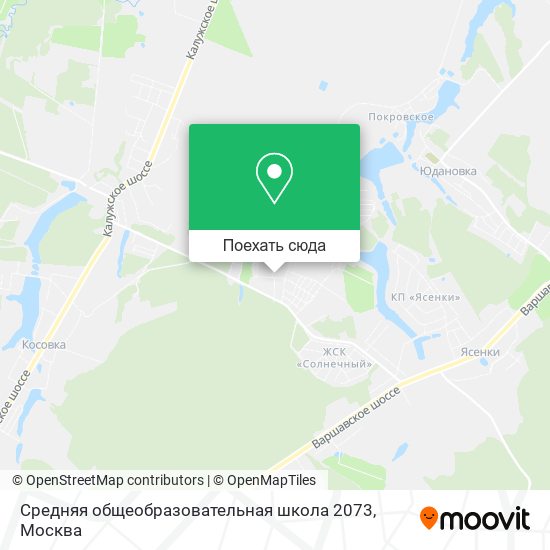 Карта Средняя общеобразовательная школа 2073