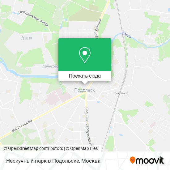 Карта Нескучный парк в Подольске