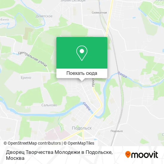 Карта Дворец Творчества Молодежи в Подольске
