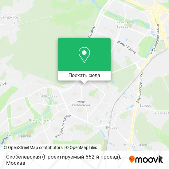 Карта Скобелевская (Проектируемый 552-й проезд)