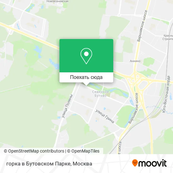 Карта горка в Бутовском Парке