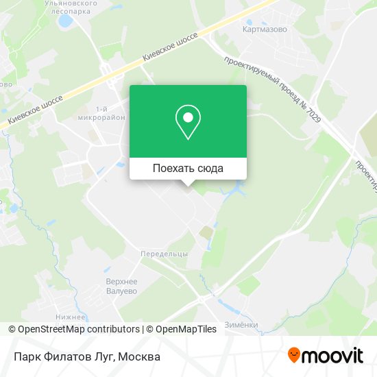 Карта Парк Филатов Луг