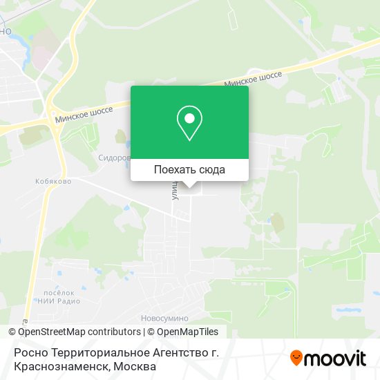 Карта Росно Территориальное Агентство г. Краснознаменск