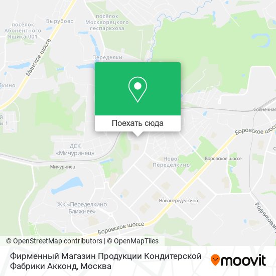 Карта Фирменный Магазин Продукции Кондитерской Фабрики Акконд