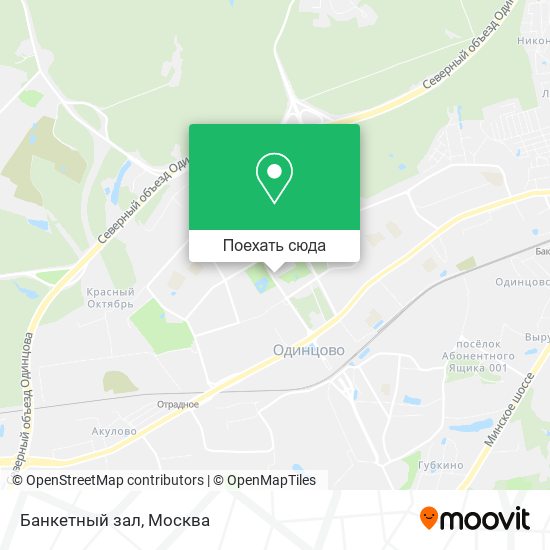 Карта Банкетный зал