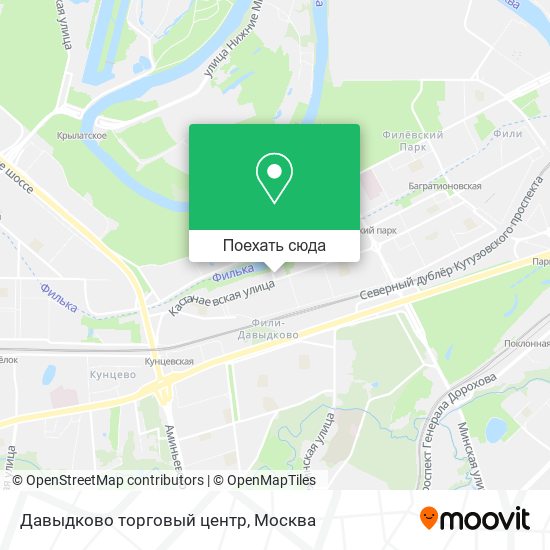 Карта Давыдково торговый центр