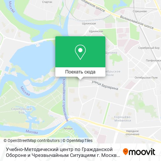 Карта Учебно-Методический центр по Гражданской Обороне и Чрезвычайным Ситуациям г. Москвы