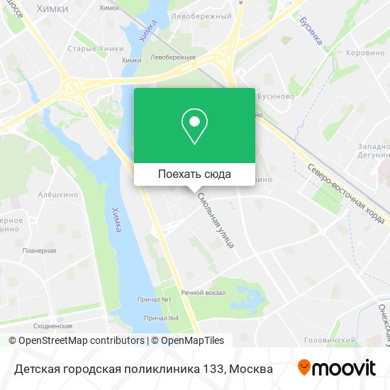 Карта Детская городская поликлиника 133