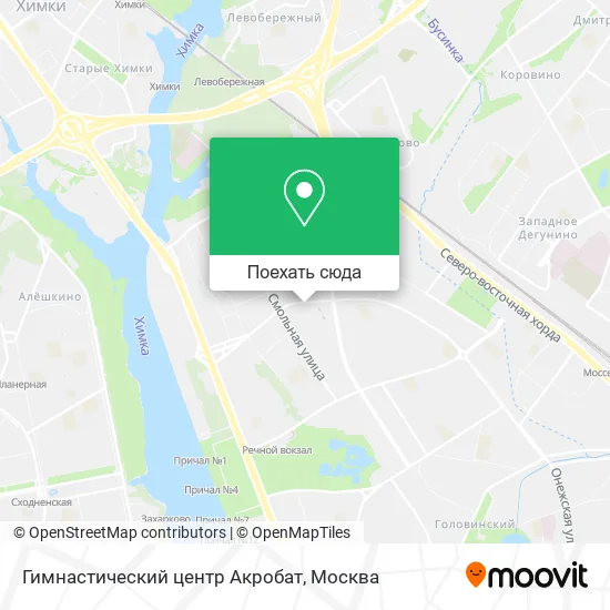 Карта Гимнастический центр Акробат